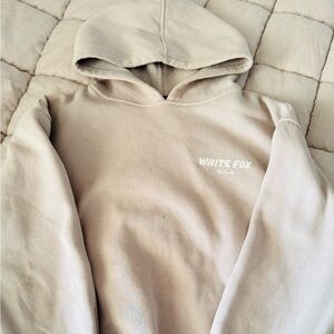 White Fox Beige Hoodie
